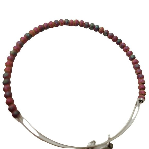 2 Alex and Ani Ether Beaded Bracelets Violet Silver & Nectar Gold Rafaelian - Picture 3 of 9